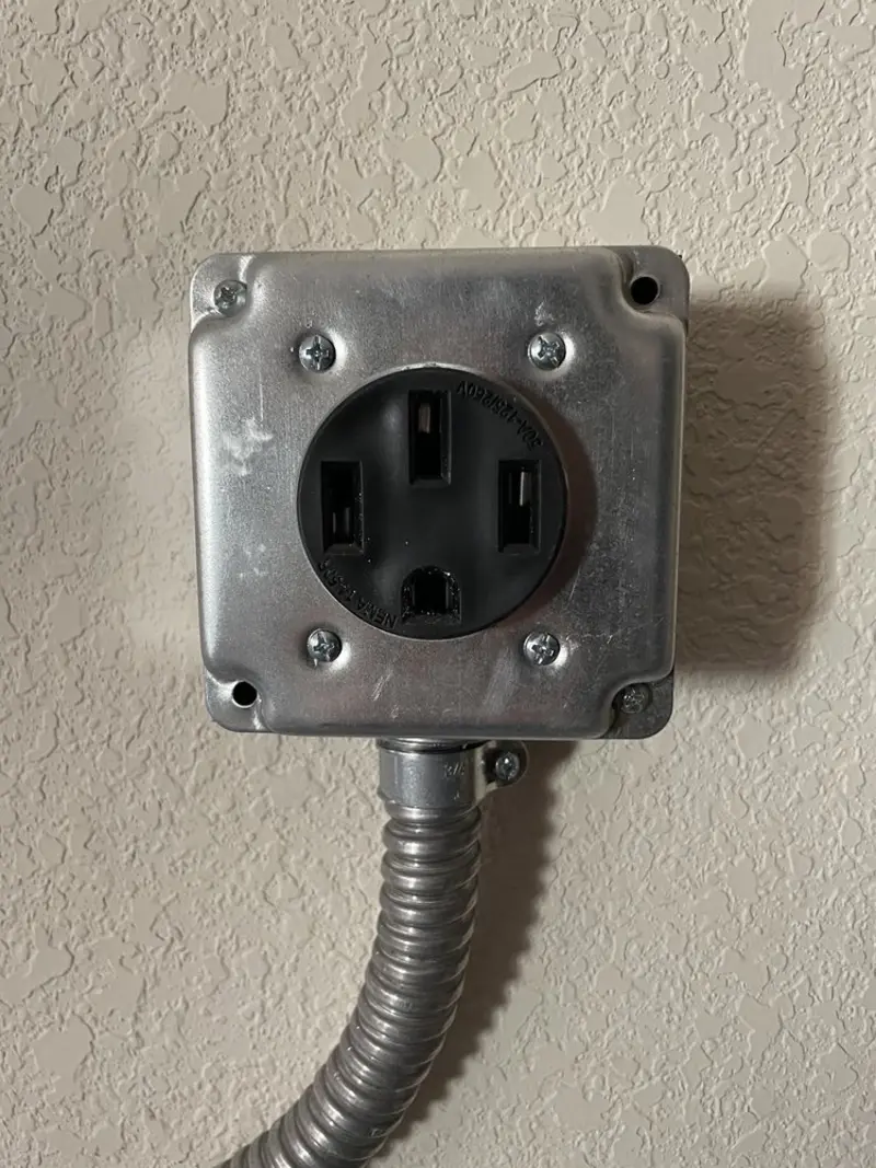 NEMA 14-50 outlet installed for Electrical Panel Upgrade in DeForest