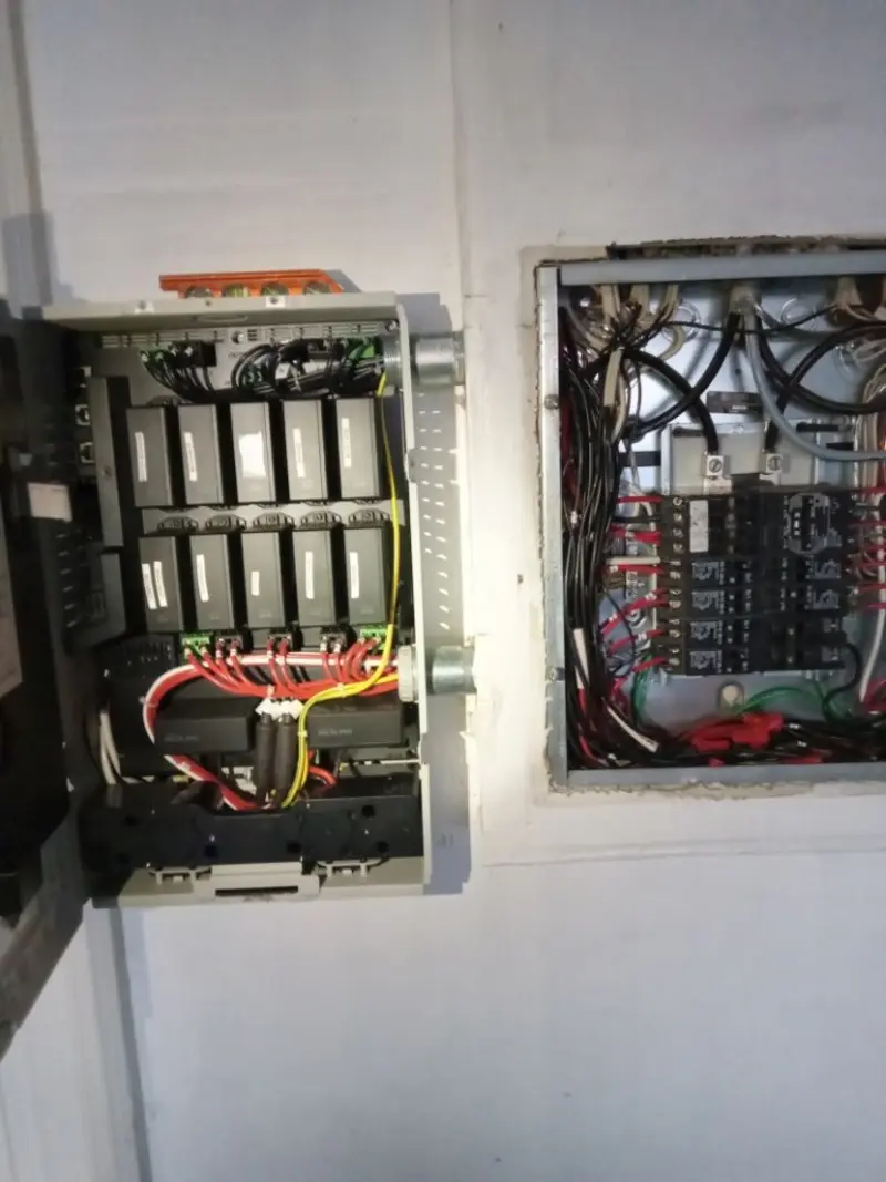 Electrical panel upgrade completed for Security Camera Wiring in DeForest